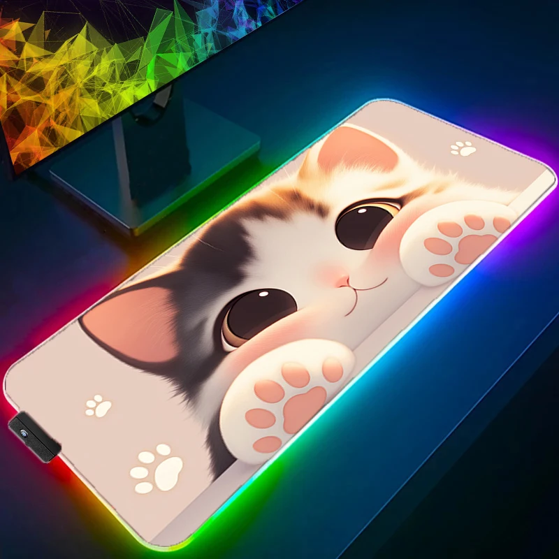 RGB LED Mouse Pad Multi Size Gamer Keyboard Pad Cute Amine Cat Desk Mats Extended Mausepad Office PC Gaming Accessories Mousepad
RGB LED Mouse Pad Multi Size Gamer Keyboard Pad Cute Amine Cat Desk Mats Extended Mausepad Office PC Gaming Accessories Mousepad