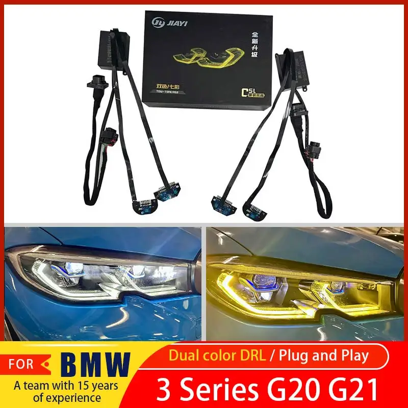 For BMW 3 Series G20 G21 Laser Headlights, Dual-color Yellow and White DRL, CSL Style LED Panel Module, J ONE Auto Parts
For BMW 3 Series G20 G21 Laser Headlights, Dual-color Yellow and White DRL, CSL Style LED Panel Module, J ONE Auto Parts