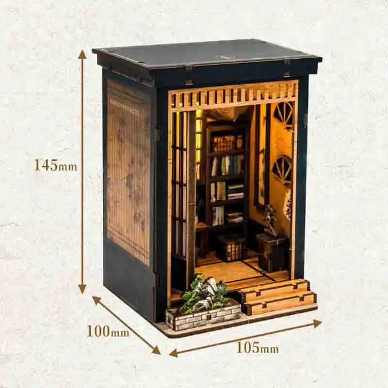Japanese Style Wooden Book Stand DIY Cabin, Handmade Creative Miniature Cabin Assembly Model
Japanese Style Wooden Book Stand DIY Cabin, Handmade Creative Miniature Cabin Assembly Model
