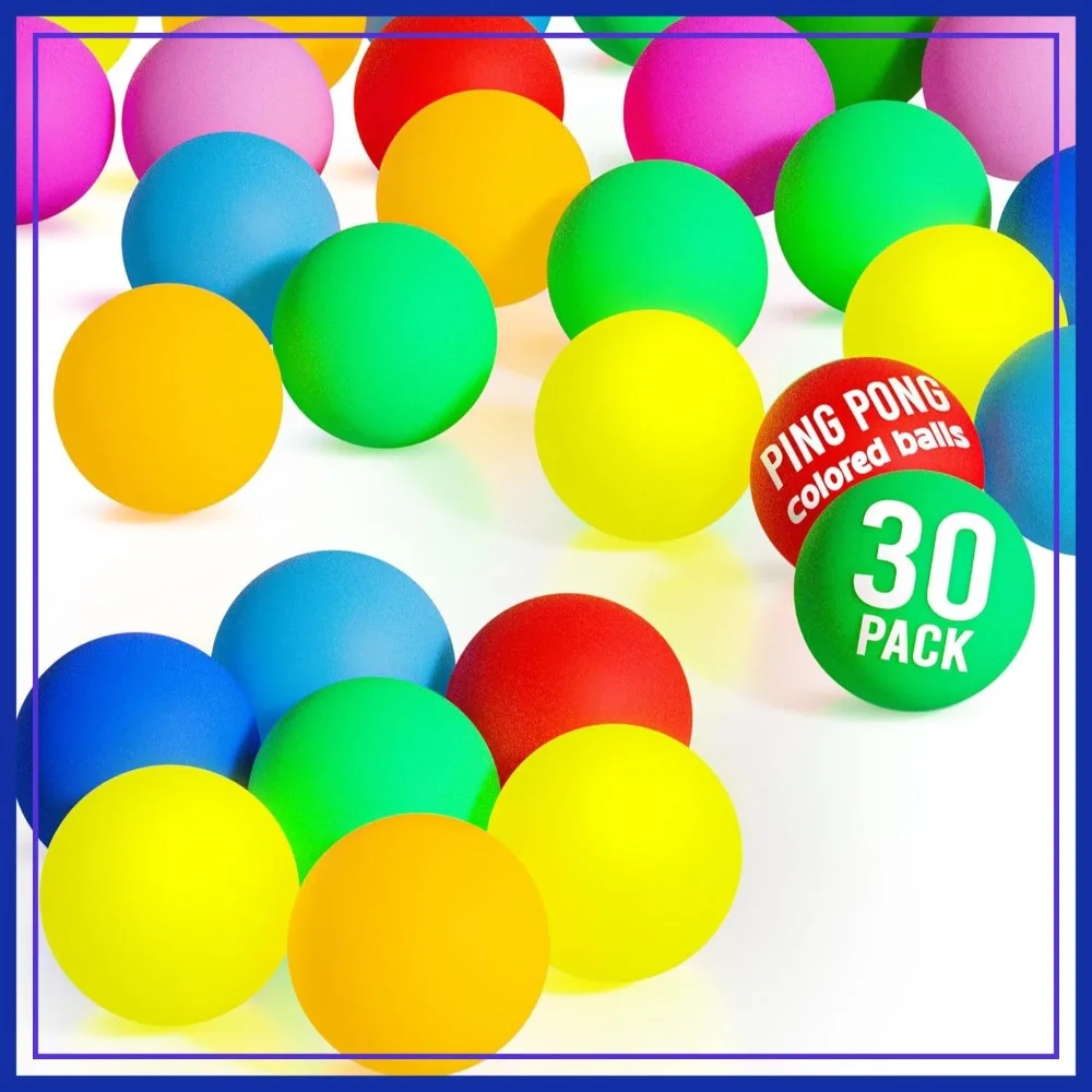 Colored Ping Pong Balls, 50/30 Pack for Party Games, School Activities, Halloween, Christmas, Must-Have for Teens & Adults
Colored Ping Pong Balls, 50/30 Pack for Party Games, School Activities, Halloween, Christmas, Must-Have for Teens & Adults
