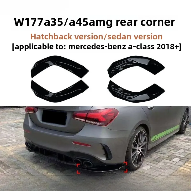 Glossy Black Rear Bumper Diffuser Side Splitters Protector For Mercedes Benz A Class W177 V177 A35 A45 AMG Hatchback 2018-2022
Glossy Black Rear Bumper Diffuser Side Splitters Protector For Mercedes Benz A Class W177 V177 A35 A45 AMG Hatchback 2018-2022