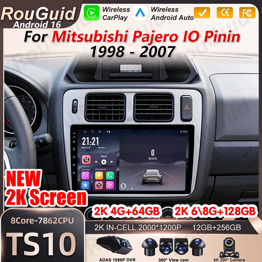 Android 16 Car Stereo Radio For Mitsubishi Pajero IO Pinin 19981999 2000 2001 2002 -2007 2K Touch Screen Multimedia Video Player
Android 16 Car Stereo Radio For Mitsubishi Pajero IO Pinin 19981999 2000 2001 2002 -2007 2K Touch Screen Multimedia Video Player