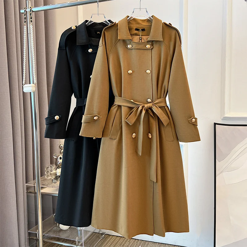 Women's Trench Coat Oversize XL-7XL X-Long Windbreakers Spring Autumn Double-breasted Belt Overcoat Female Streetwear Outerwear
Women's Trench Coat Oversize XL-7XL X-Long Windbreakers Spring Autumn Double-breasted Belt Overcoat Female Streetwear Outerwear