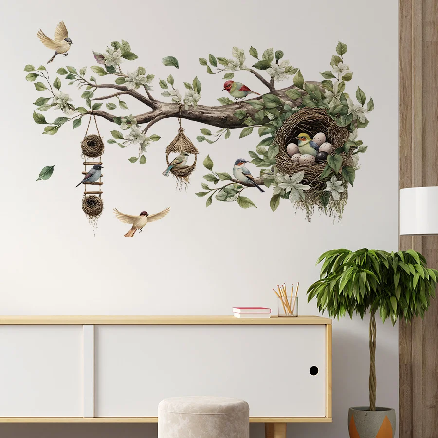 Garden Wall Sticker For Children Spring Tree Bird PVC Room Decor Stickers Home Decoration Accessories Self-Adhesive Wallpaper
Garden Wall Sticker For Children Spring Tree Bird PVC Room Decor Stickers Home Decoration Accessories Self-Adhesive Wallpaper