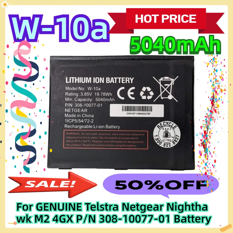 For GENUINE Telstra Netgear Nighthawk M2 4GX P/N 308-10077-01 Battery 5040mAh
For GENUINE Telstra Netgear Nighthawk M2 4GX P/N 308-10077-01 Battery 5040mAh