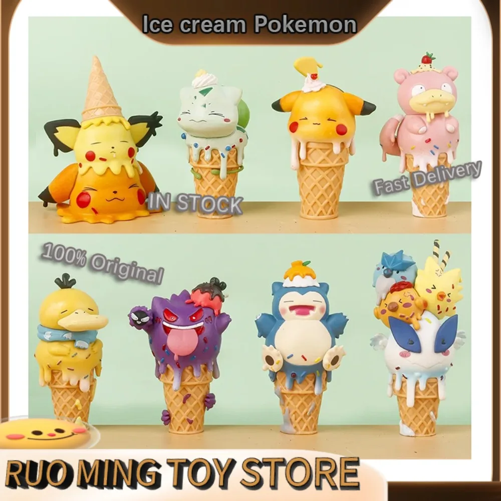 8Pcs/set Anime Pokemon Ice Cream Cone Series 9-11cm PVC Pikachu Gengar Bulbasaur Action Figure Collectible Toy for Kids Gifts
8Pcs/set Anime Pokemon Ice Cream Cone Series 9-11cm PVC Pikachu Gengar Bulbasaur Action Figure Collectible Toy for Kids Gifts