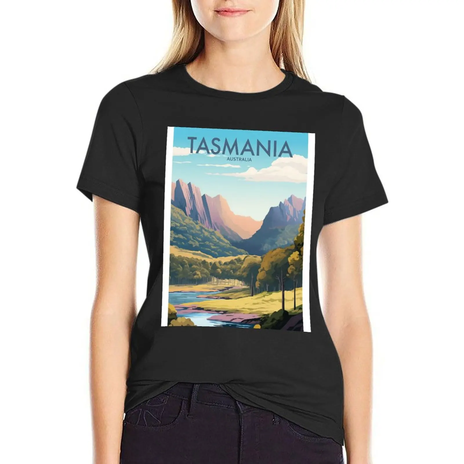 TASMANIA Traditional Travel Poster T-Shirt Aesthetic clothing summer tops heavyweights graphic t-shirts for Women
TASMANIA Traditional Travel Poster T-Shirt Aesthetic clothing summer tops heavyweights graphic t-shirts for Women