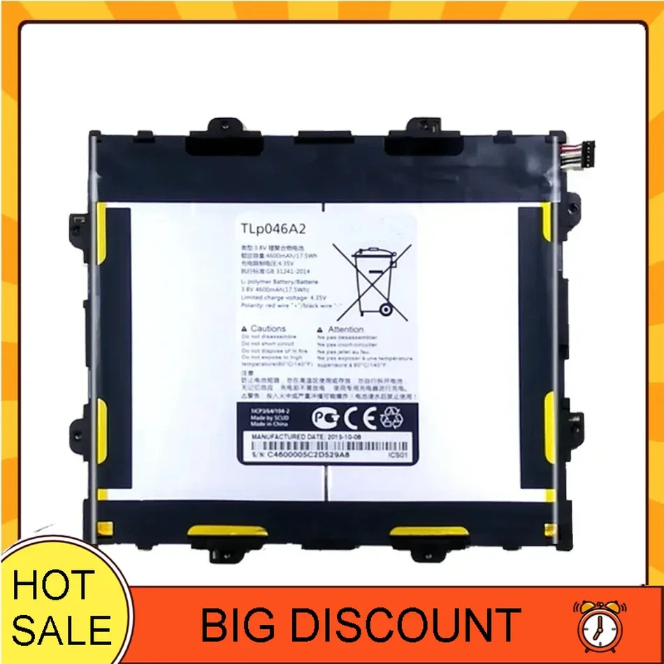 Tablet Battery TLP046A2 4600mAh For Alcatel Onetouch Pop 10, Onetouch Pop 10 9.6 , Onetouch Pop 10 9.6, OT-P360X
Tablet Battery TLP046A2 4600mAh For Alcatel Onetouch Pop 10, Onetouch Pop 10 9.6 , Onetouch Pop 10 9.6, OT-P360X