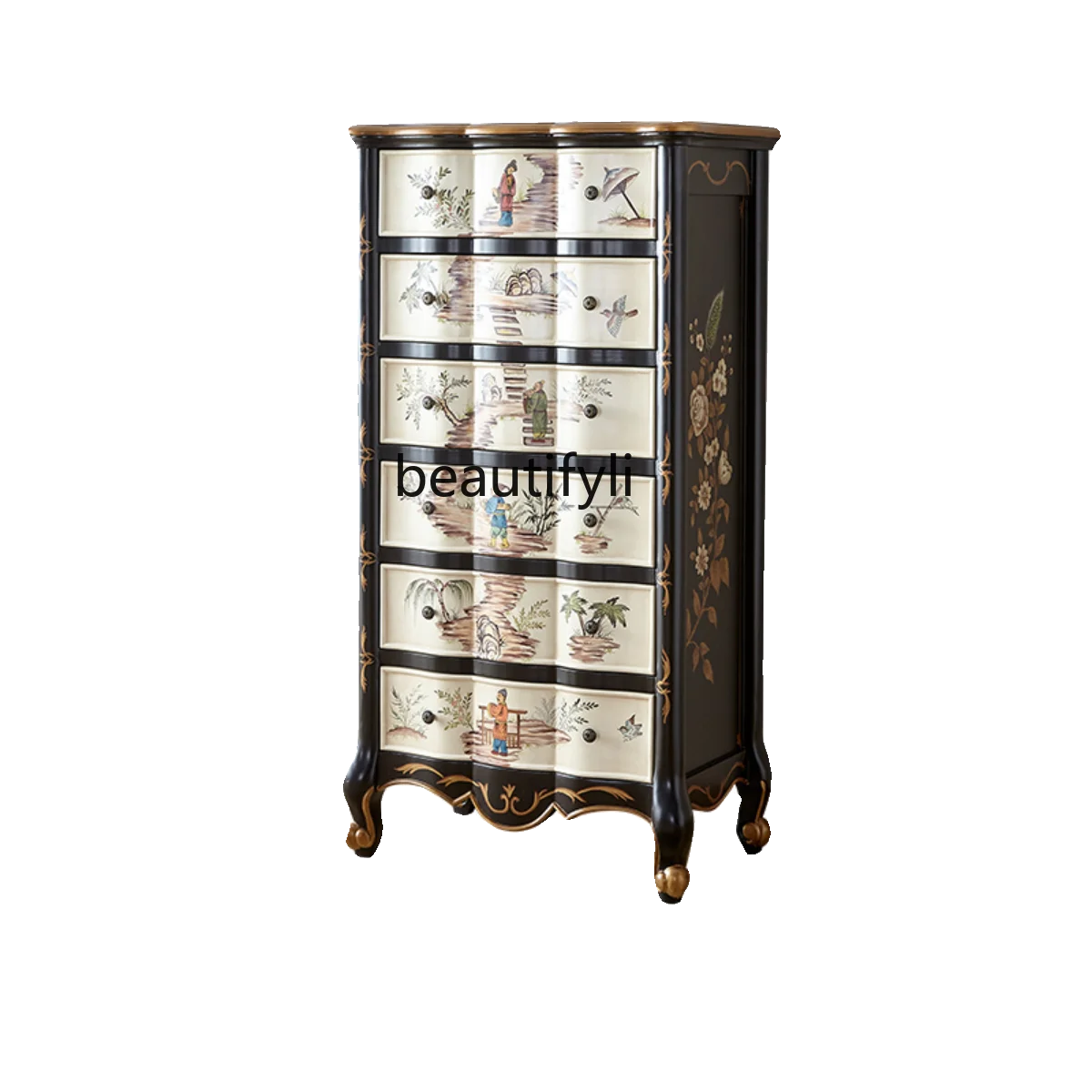 American solid wood living room against the wall retro high cabinet antique art painting master bedroom locker
American solid wood living room against the wall retro high cabinet antique art painting master bedroom locker