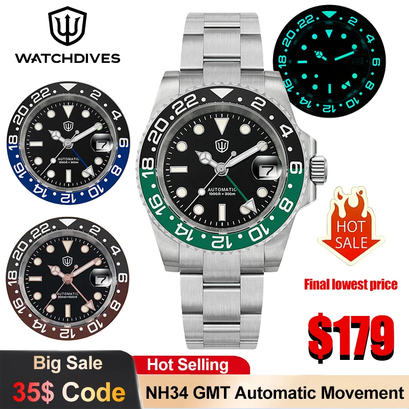 Watchdives WD16760 V2 GMT Механические часы NH34 Автоматический механизм с сапфировым стеклом Роскошные часы из нержавеющей стали 30 бар Светящиеся часы
Watchdives WD16760 V2 GMT Механические часы NH34 Автоматический механизм с сапфировым стеклом Роскошные часы из нержавеющей стали 30 бар Светящиеся часы