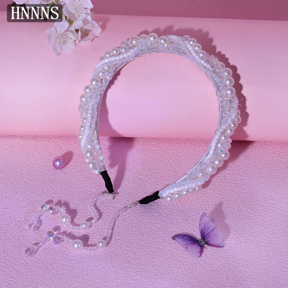 HNNNS Crystal Pearl Headband Wedding Tassel Headpiece Sweet Women's Headdress Handmade Beaded Elegant Hair Accessories A341
HNNNS Crystal Pearl Headband Wedding Tassel Headpiece Sweet Women's Headdress Handmade Beaded Elegant Hair Accessories A341
