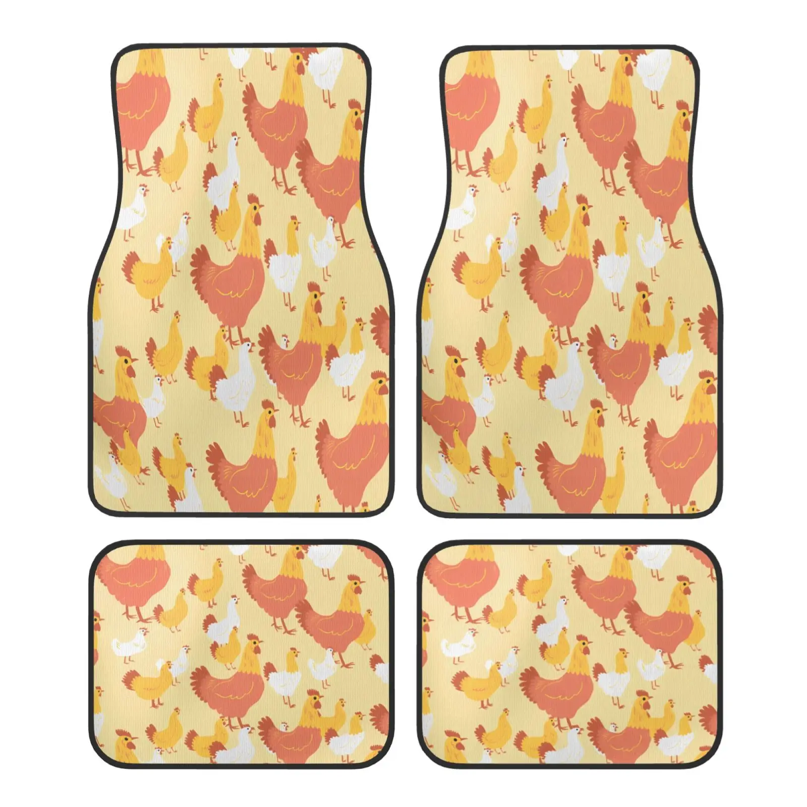 Автомобильные коврики с рисунком курицы и петухи, прочный автомобильный коврик, набор из 4 шт. с противоскользящей подложкой, подходит для внедорожников, грузовиков
Автомобильные коврики с рисунком курицы и петухи, прочный автомобильный коврик, набор из 4 шт. с противоскользящей подложкой, подходит для внедорожников, грузовиков