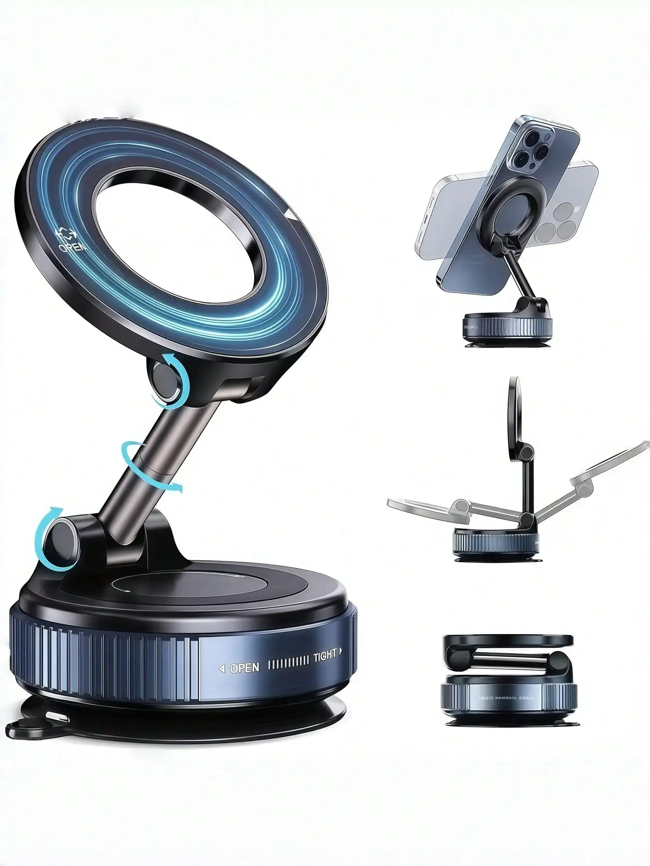 360° Adjustable Magnetic Phone Holder, Suitable For Car/Gym/Mirror/Smooth Surface/Bathroom Mirror, Universal Foldable Car Phone Holder For All Smartphones And Vehicles, Foldable Design, Stable Fixation, Height Adjustable, Magnetic Car Phone Holder, Mechan
360° Adjustable Magnetic Phone Holder, Suitable For Car/Gym/Mirror/Smooth Surface/Bathroom Mirror, Universal Foldable Car Phone Holder For All Smartphones And Vehicles, Foldable Design, Stable Fixation, Height Adjustable, Magnetic Car Phone Holder, Mechan