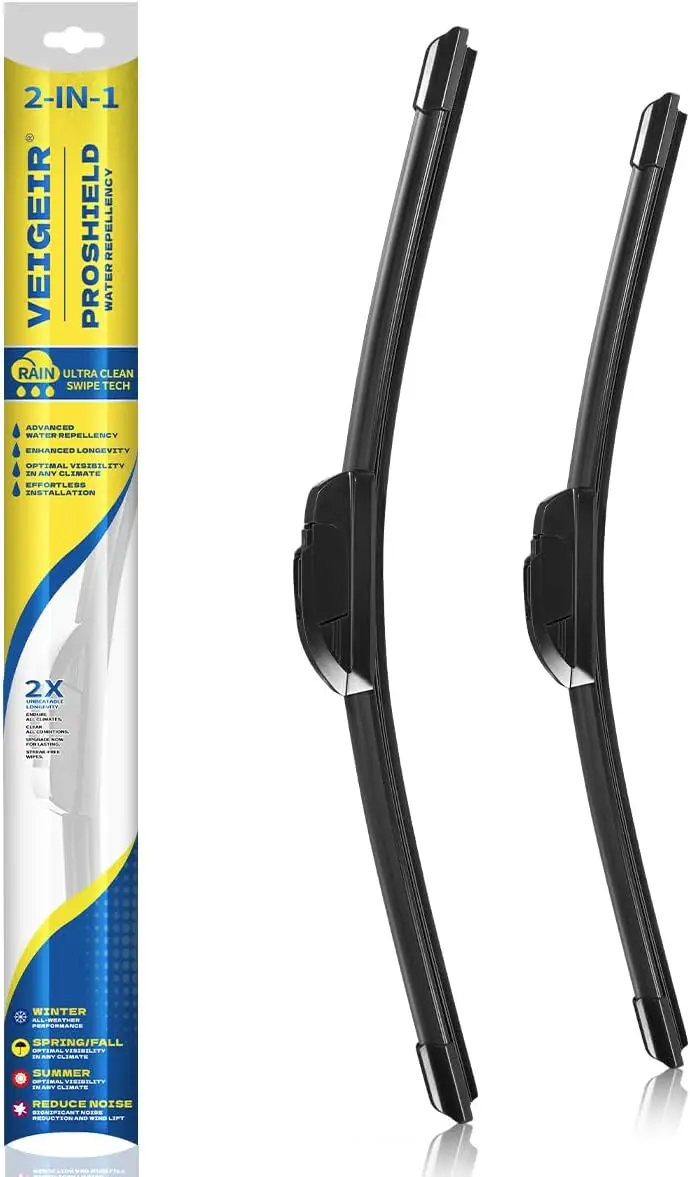 26 Inch + 19 Inch Windshield Wiper Blades 2 Pack for Honda Accord 2008-2017 with J/U Hook
26 Inch + 19 Inch Windshield Wiper Blades 2 Pack for Honda Accord 2008-2017 with J/U Hook