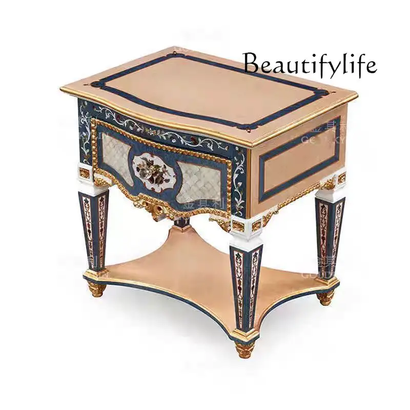 French solid wood hand-carved painted carved retro bedside table living room sofa bedside table
French solid wood hand-carved painted carved retro bedside table living room sofa bedside table