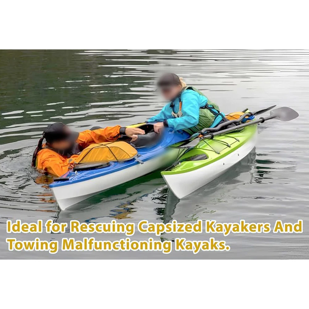 Buoyant Tow Rope for Kayak with 316 Stainless Steel Climbing Buckles for D-Ring Handle and Anchor Point Attachment Options
Buoyant Tow Rope for Kayak with 316 Stainless Steel Climbing Buckles for D-Ring Handle and Anchor Point Attachment Options