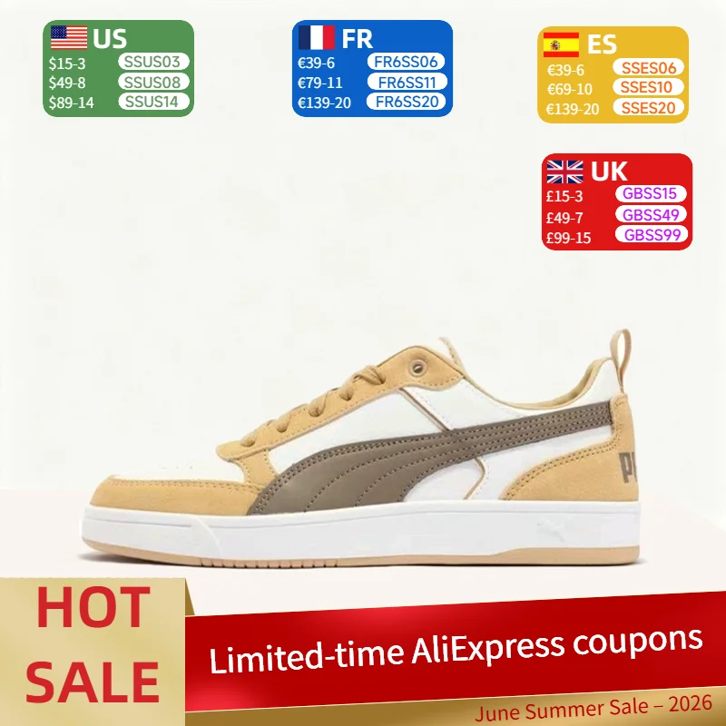 Puma Dribble: Stylish, Trendy, Premium, Comfortable, Durable, Retro Low-Top Sneakers (Unisex) in White and Tan 401057-02
Puma Dribble: Stylish, Trendy, Premium, Comfortable, Durable, Retro Low-Top Sneakers (Unisex) in White and Tan 401057-02