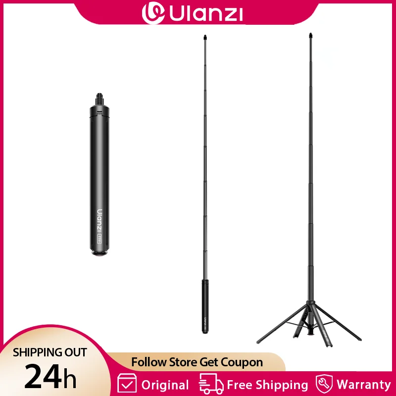 Ulanzi TT91 1.66M Auto-Open Extension Pole with 1/4" Mount Four Leg Extendable Tripod for Camera DSLR phone Video Light Stand
Ulanzi TT91 1.66M Auto-Open Extension Pole with 1/4" Mount Four Leg Extendable Tripod for Camera DSLR phone Video Light Stand
