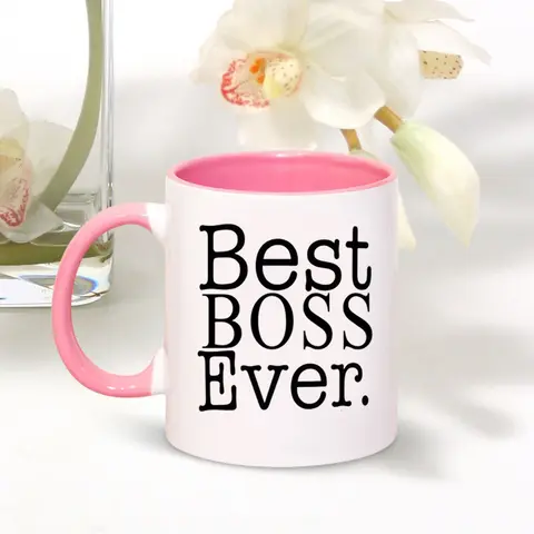 Lady Best Boss Ever Coffee Mug 11oz rosa nero bianco colore ceramica tazze Creative tazza di latte Lady Woman Friends regalo di compleanno