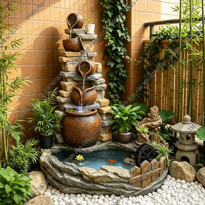 Courtyard Garden Flow Ornament Circular Decoration Landscaping Rockery Fountain Landscape in the Yard
Courtyard Garden Flow Ornament Circular Decoration Landscaping Rockery Fountain Landscape in the Yard