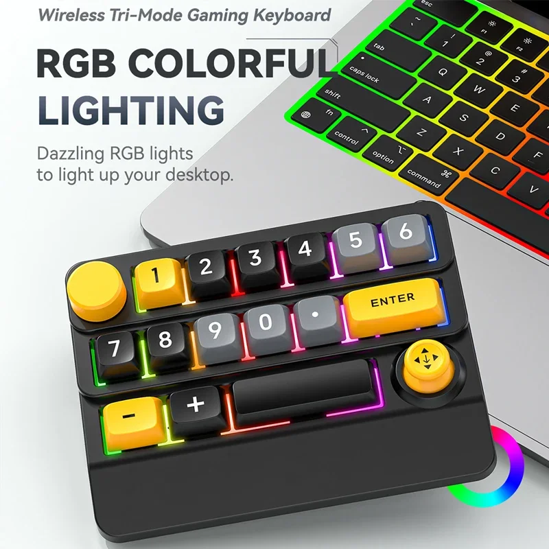 Programmable Bluetooth USB Wireles Mechanical Keyboard With Joystick Full Hot Swappable RGB Backlight Gaming Keyboard Numberic