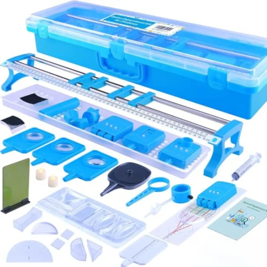 Physics Optics Experiment Kit for School Home: Acrylic Lenses, Black White Components, Refraction/Reflection, Convex Lens, Pinh
Physics Optics Experiment Kit for School Home: Acrylic Lenses, Black White Components, Refraction/Reflection, Convex Lens, Pinh