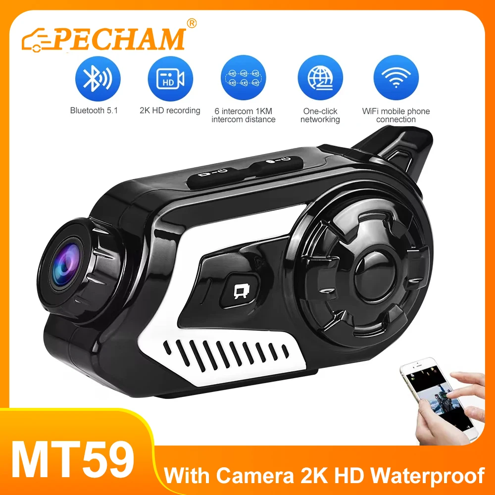 MT59 Bluetooth Motorcycle Intercom With Camera 2K WIFI Wireless Helmet Headset Waterproof 6 Riders Motorcycle Intercom FM Radio
MT59 Bluetooth Motorcycle Intercom With Camera 2K WIFI Wireless Helmet Headset Waterproof 6 Riders Motorcycle Intercom FM Radio