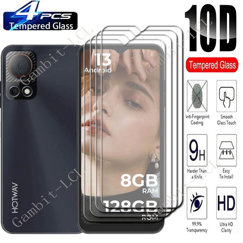 4PCS For HOTWAV Note 13 Pro 6.6" Screen Protective Tempered Glass ON HOTWAVNote13 Note13Pro Note13 13Pro Protection Cover Film