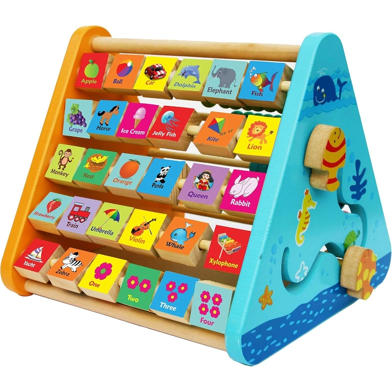 1Pc 5-in-1 Wooden Educational Toy, flip board alphabet abacus clock design, Montessori learning toy for kids early enlightenment
1Pc 5-in-1 Wooden Educational Toy, flip board alphabet abacus clock design, Montessori learning toy for kids early enlightenment