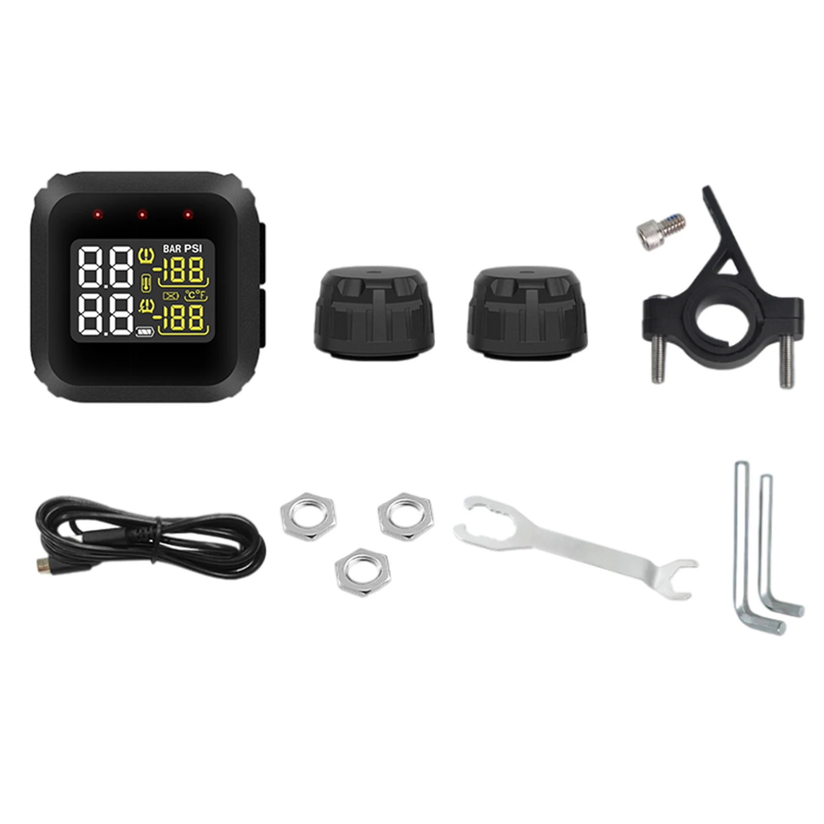 Motorcycle TPMS Tire Pressure Monitoring System With 2 External Sensor Wireless LCD Display Moto Tyre Alarm Systems Waterproof
Motorcycle TPMS Tire Pressure Monitoring System With 2 External Sensor Wireless LCD Display Moto Tyre Alarm Systems Waterproof
