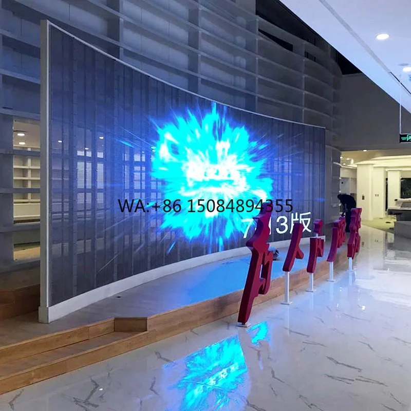 PH2.5*5.2mm PH3.9*7.8mm Flexible Adhesive LED Transparent Film Screen Glass Video Wall Transparent Ultra-thin LED Film Display
PH2.5*5.2mm PH3.9*7.8mm Flexible Adhesive LED Transparent Film Screen Glass Video Wall Transparent Ultra-thin LED Film Display