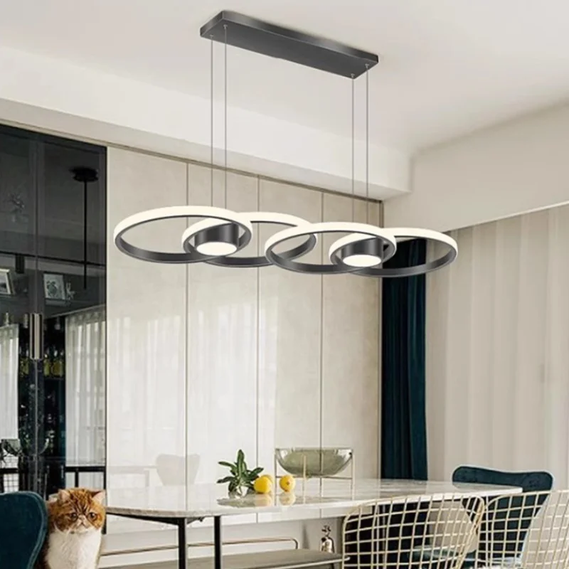 Nordic minimalist modern circular LED chandelier bedroom dining table living room household indoor hanging lamp lighting fixture
Nordic minimalist modern circular LED chandelier bedroom dining table living room household indoor hanging lamp lighting fixture