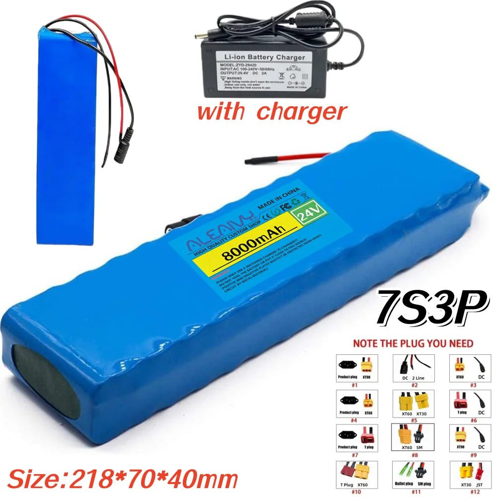 7S3P 24V 8000mAh Electric Scooter Lithium Battery 18650 battery pack for Electric Scooter Electric Scooter Battery with charger.
7S3P 24V 8000mAh Electric Scooter Lithium Battery 18650 battery pack for Electric Scooter Electric Scooter Battery with charger.