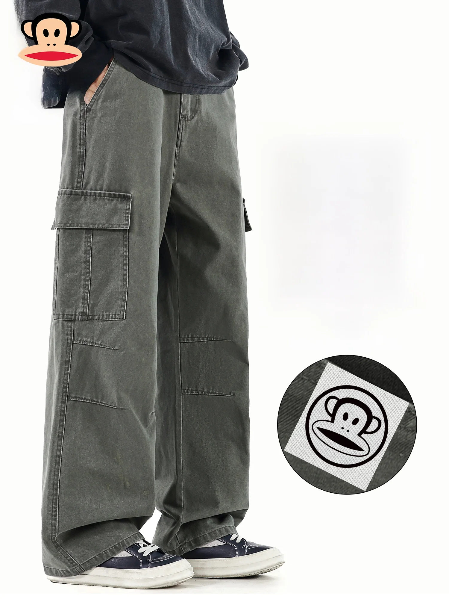 Модные повседневные брюки Paul Frank для мужчин: свободные прямые брюки в американском уличном стиле, весенняя коллекция
Модные повседневные брюки Paul Frank для мужчин: свободные прямые брюки в американском уличном стиле, весенняя коллекция