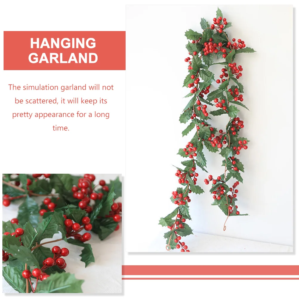 Red Berry Hanging Garland Green Leaf Xmas Decorative Garland Christmas Vine Pendant Artificial Rattan Decor Xmas Party Supplies
Red Berry Hanging Garland Green Leaf Xmas Decorative Garland Christmas Vine Pendant Artificial Rattan Decor Xmas Party Supplies