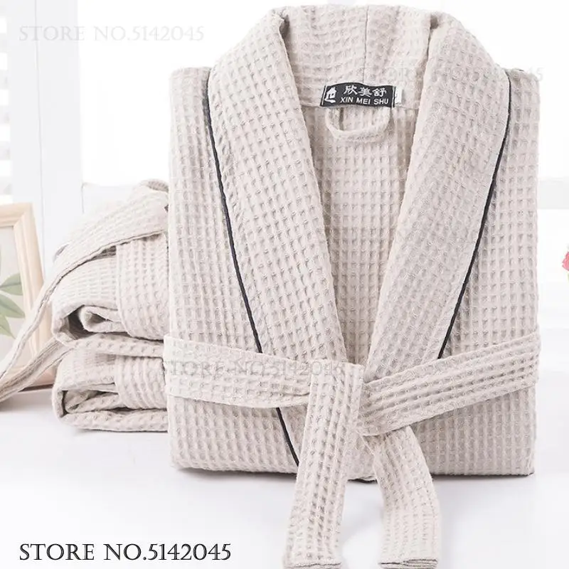 100% Cotton Couple Robe Waffle Bathrobe Gown Kimono Yukata Home Clothes Casual Women Sleepwar Nightwear Spring Summer Loungewear
100% Cotton Couple Robe Waffle Bathrobe Gown Kimono Yukata Home Clothes Casual Women Sleepwar Nightwear Spring Summer Loungewear