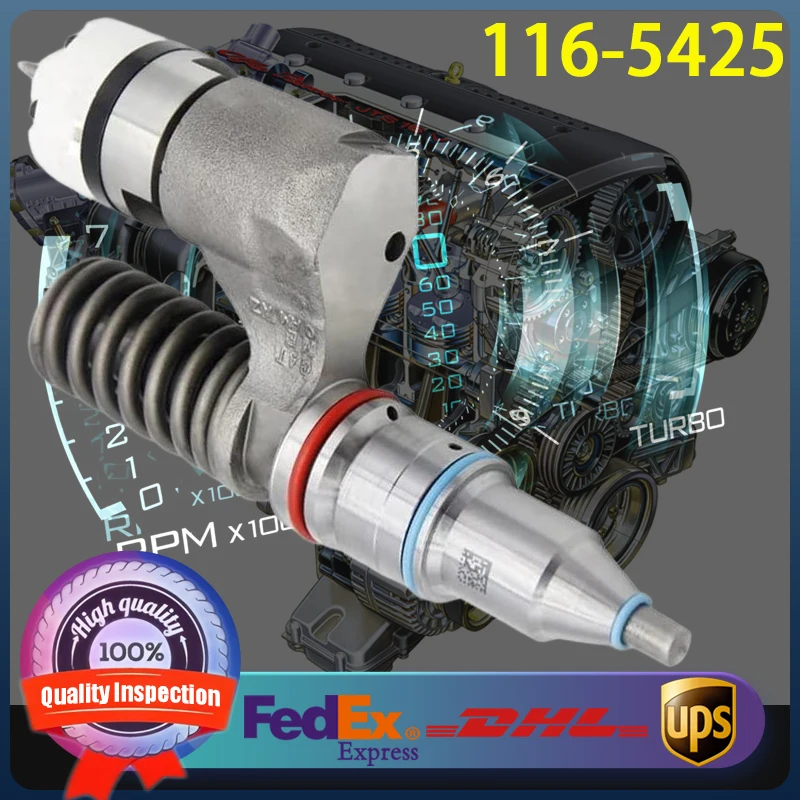 Common Rail Fuel Injector 116-8866 116-5425 CAT C12 1168866 1165425 Injector for Caterpillar C12 Engine E345B Excavator
Common Rail Fuel Injector 116-8866 116-5425 CAT C12 1168866 1165425 Injector for Caterpillar C12 Engine E345B Excavator