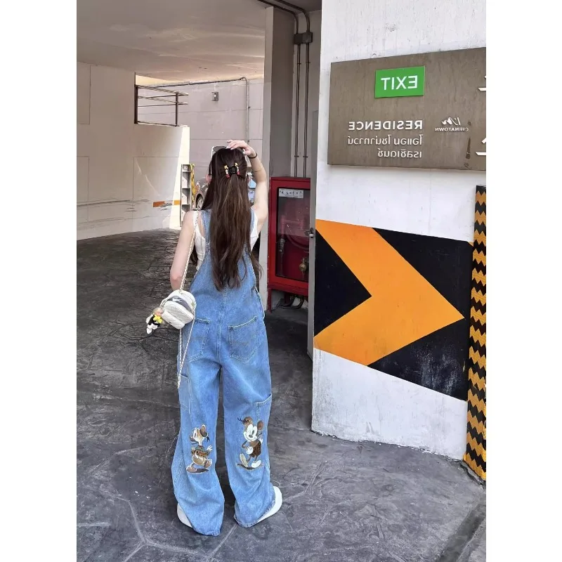 jeans for woman Disney Summer Women's Mickey Cartoon Denim Overalls, American Style Print Design Loose Slim Wide Leg Cargo Pants
jeans for woman Disney Summer Women's Mickey Cartoon Denim Overalls, American Style Print Design Loose Slim Wide Leg Cargo Pants