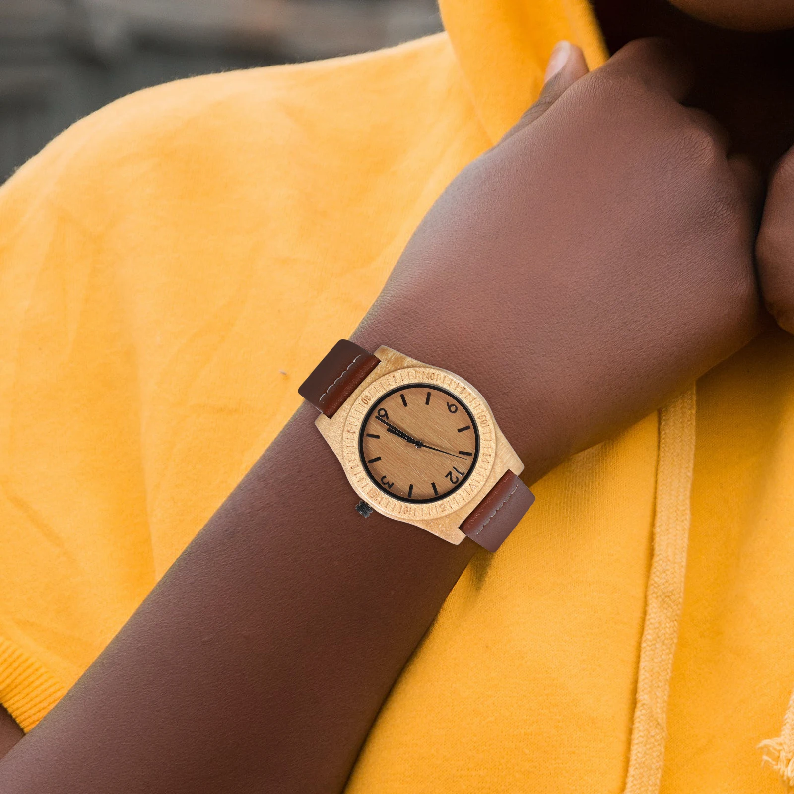 Bamboo Quartz Quartz Watch Fashion Strap Carbonized Bamboo Wristwatch Case Water Resistant Glass Couple Watch Long Life 
Bamboo Quartz Quartz Watch Fashion Strap Carbonized Bamboo Wristwatch Case Water Resistant Glass Couple Watch Long Life