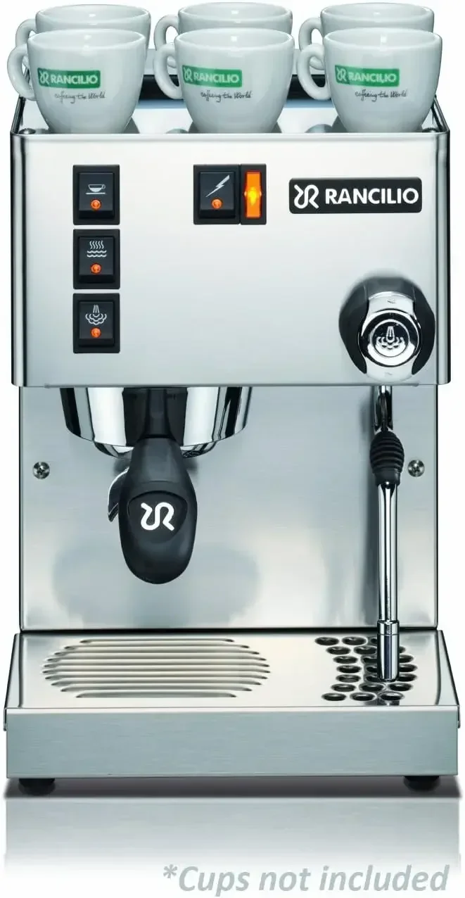 Rancilio Silvia Espresso Machinet,0.3 liters, with Iron Frame and Stainless Steel Side Panels, 11.4 by 13.4-Inch
Rancilio Silvia Espresso Machinet,0.3 liters, with Iron Frame and Stainless Steel Side Panels, 11.4 by 13.4-Inch