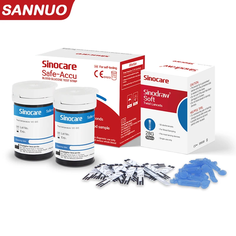 50pcs/100pcs/200pcs/300pcs/400pcs Sinocare Blood Glucose Test Strips ( for Safe-Accu only )
50pcs/100pcs/200pcs/300pcs/400pcs Sinocare Blood Glucose Test Strips ( for Safe-Accu only )