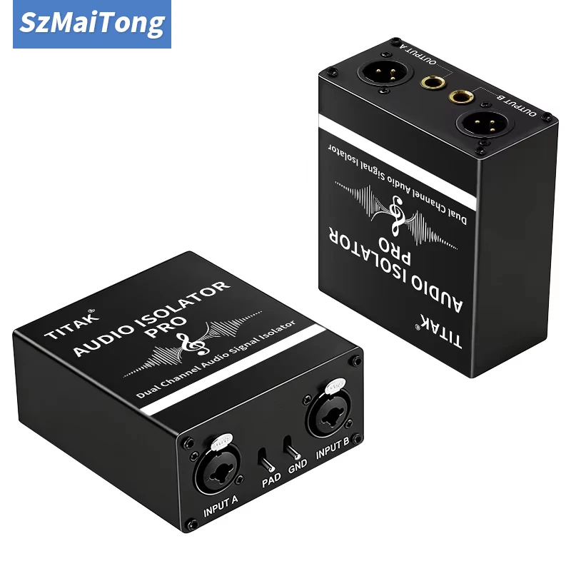 High Fidelity Audio Isolator Ground Loop Hum Remover Dual Channel XLR 6.35mm for Professional Live Stage Recording Audio
High Fidelity Audio Isolator Ground Loop Hum Remover Dual Channel XLR 6.35mm for Professional Live Stage Recording Audio