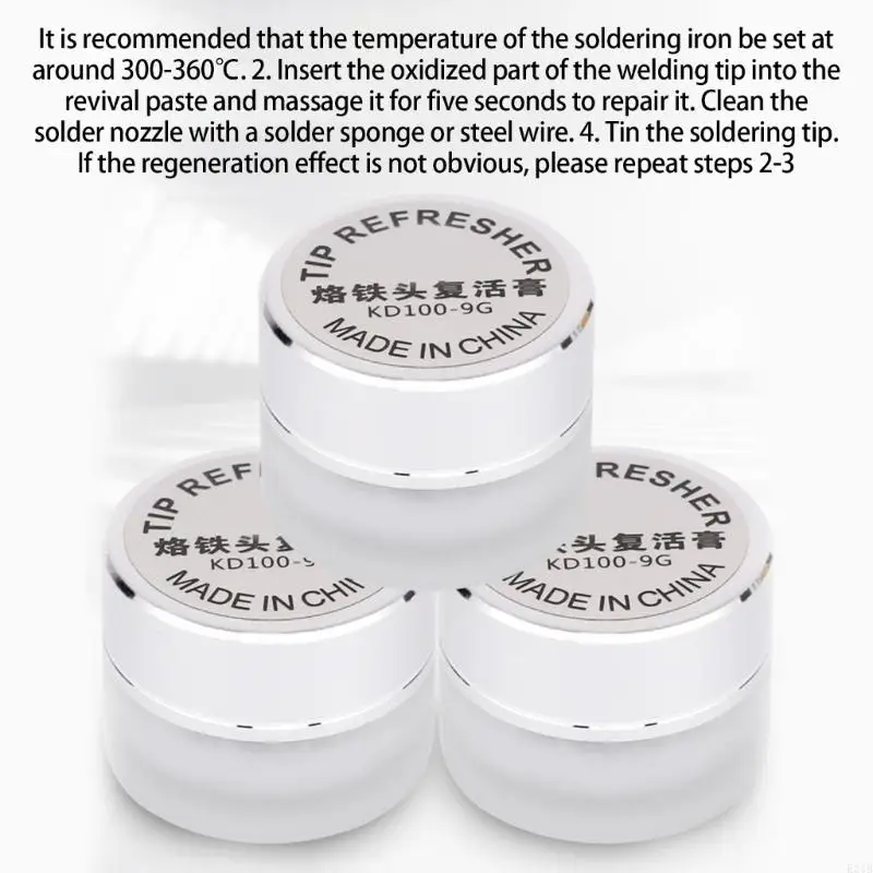 Soldering Iron Tip Tinner Activators Tin Solder Cream for Oxides Head Refresher
Soldering Iron Tip Tinner Activators Tin Solder Cream for Oxides Head Refresher