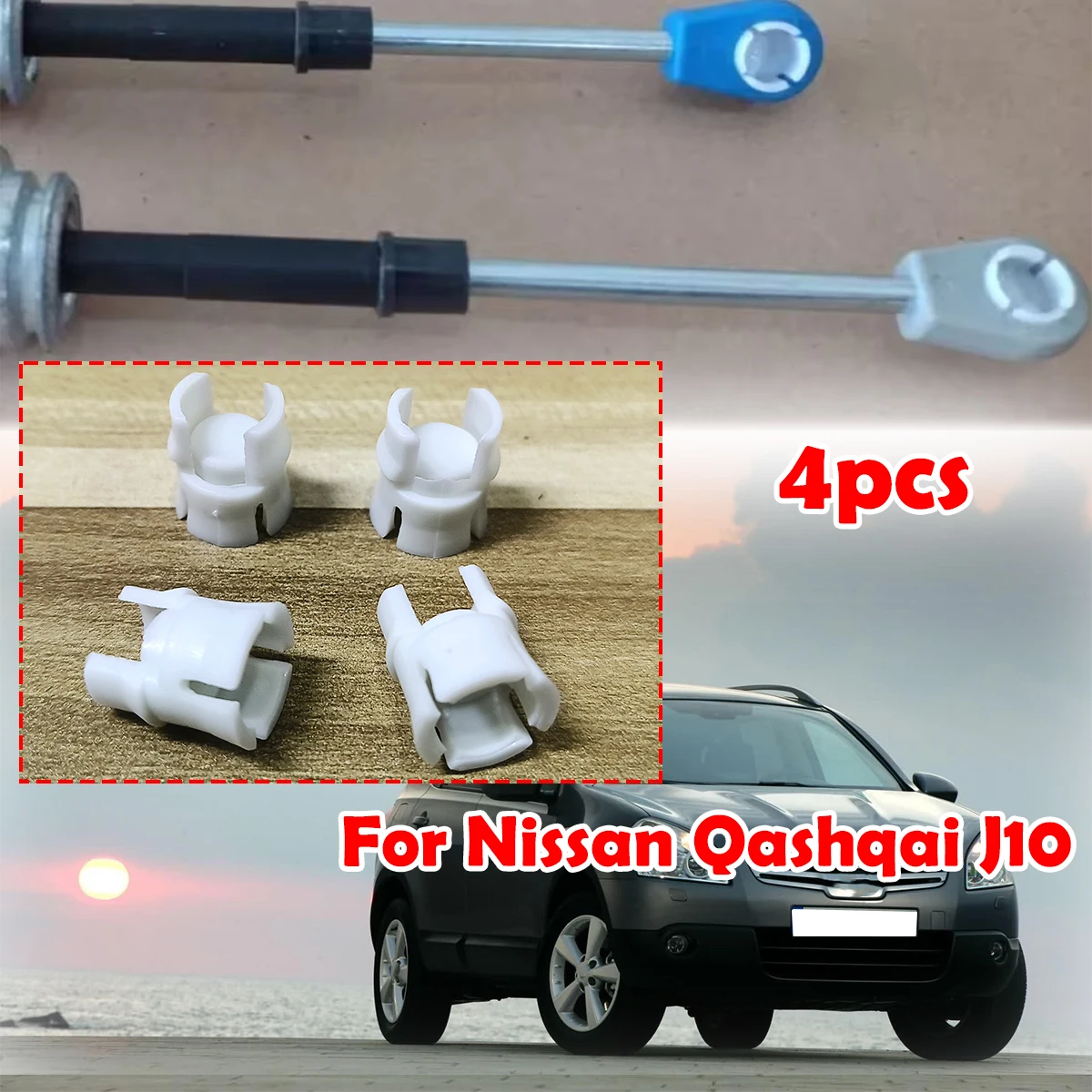 4pc Manual Gear Shift Cable Linkage Pivoted Bushing Shifter Lever Selector End Rod Joint For Nissan Qashqai J10 2006 2007-2013
4pc Manual Gear Shift Cable Linkage Pivoted Bushing Shifter Lever Selector End Rod Joint For Nissan Qashqai J10 2006 2007-2013