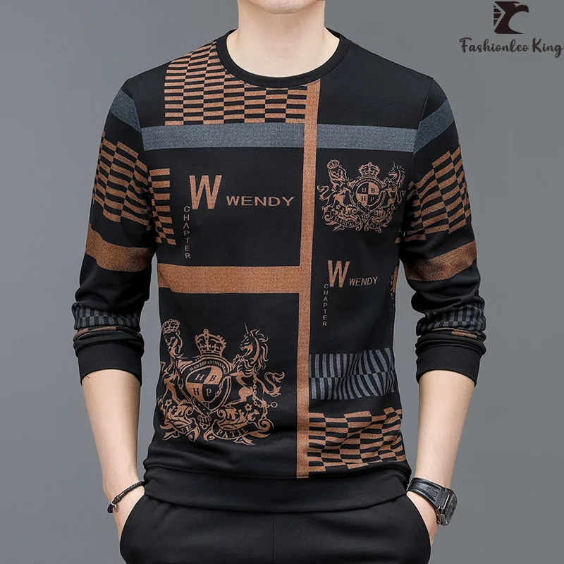 Fashion Men's Long Sleeve Printing T-shirt Male Handsome O-Neck Loose Tops Male Clothes
Fashion Men's Long Sleeve Printing T-shirt Male Handsome O-Neck Loose Tops Male Clothes