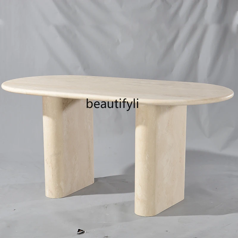 Natural Cave Stone Long Table High-End Home Nordic Mid-Ancient Restaurant Marble Dining Table
Natural Cave Stone Long Table High-End Home Nordic Mid-Ancient Restaurant Marble Dining Table
