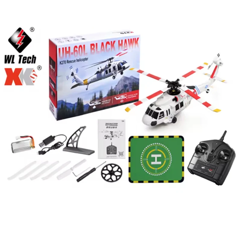 WLtoys K170 Upgraded To K270 Black Eagle Remote Control Helicopter, UH60 Brushless Model Aircraft with Optical Flow Positioning
WLtoys K170 Upgraded To K270 Black Eagle Remote Control Helicopter, UH60 Brushless Model Aircraft with Optical Flow Positioning