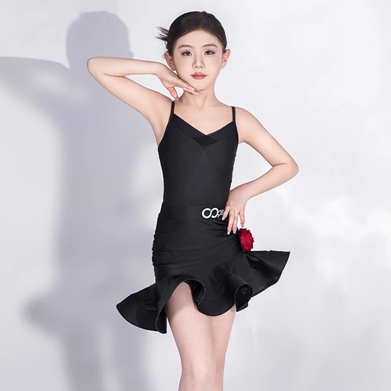 Girl Latin Dance Performance Dress Summer Sleeveless Dance Suit Ruffle Skirt Black Rumba ChaCha Stage Wear Practice Clothes 1767
Girl Latin Dance Performance Dress Summer Sleeveless Dance Suit Ruffle Skirt Black Rumba ChaCha Stage Wear Practice Clothes 1767