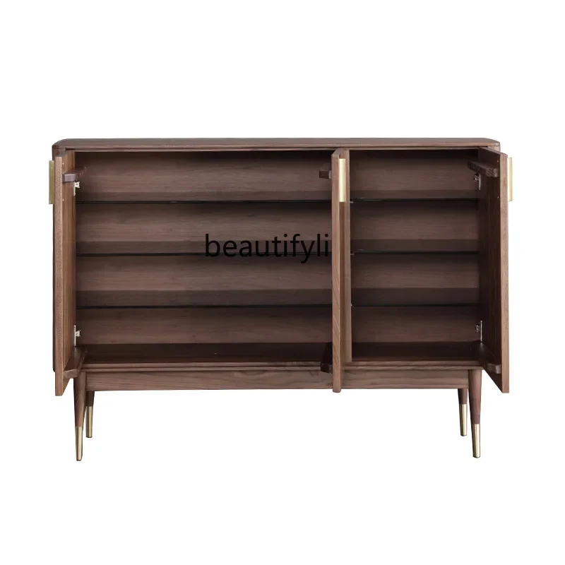 NQ Nordic solid wood shoe cabinet, black walnut shoe cabinet, entrance oak storage side cabinet
NQ Nordic solid wood shoe cabinet, black walnut shoe cabinet, entrance oak storage side cabinet