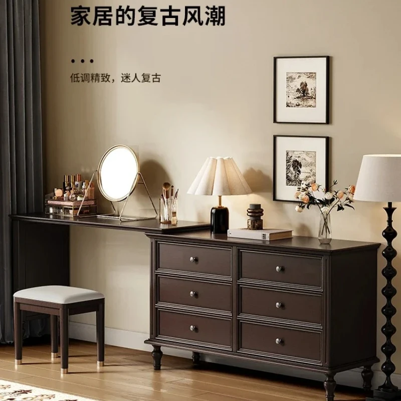 YY-Retro Solid Wood Makeup Vintage Style Extendable Bedroom Bedside Chest Dressing Table Integrated Desk
YY-Retro Solid Wood Makeup Vintage Style Extendable Bedroom Bedside Chest Dressing Table Integrated Desk